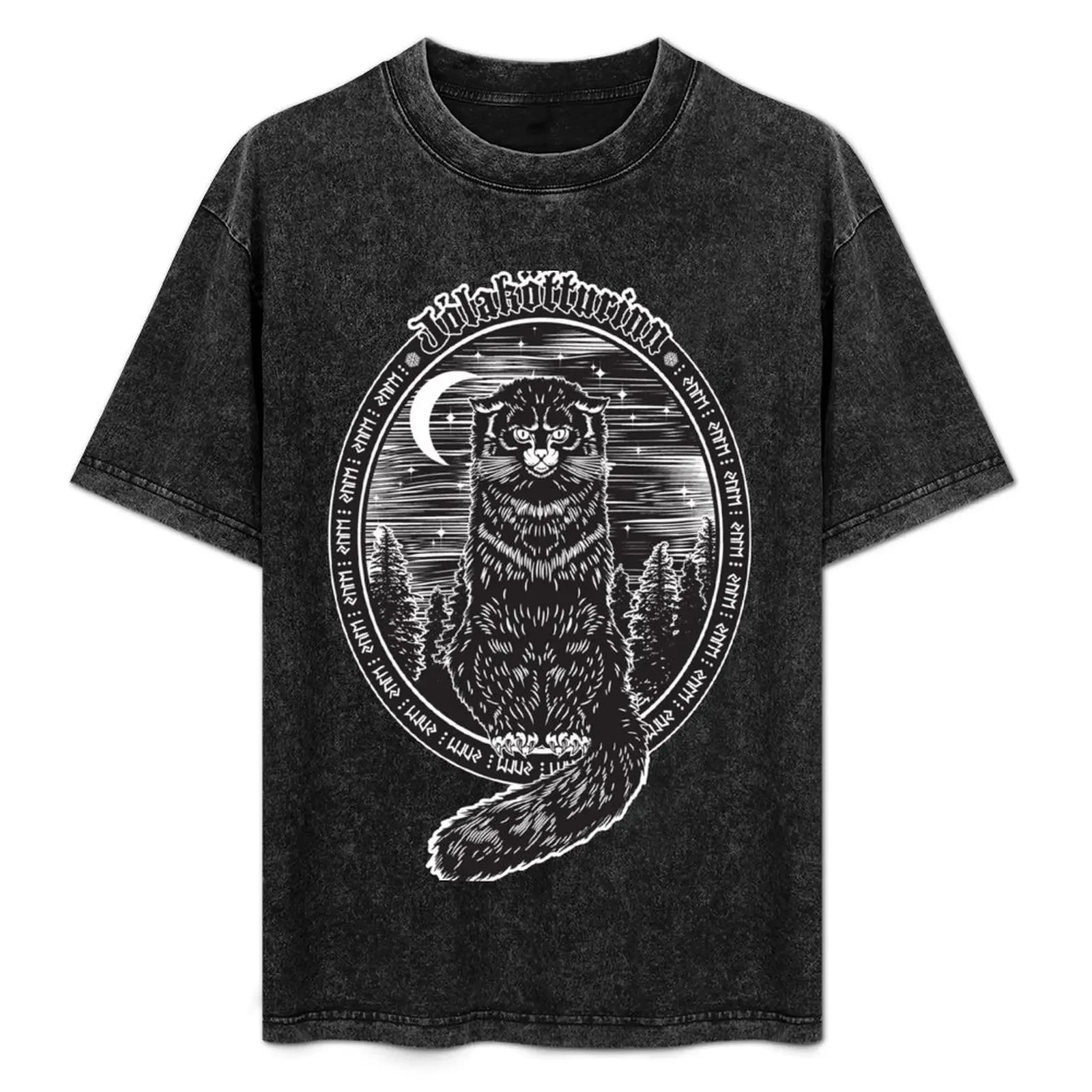 

Yule Cat of Iceland Jolakotturinn Icelandic Christmas T-Shirt anime stuff mens vintage t shirts