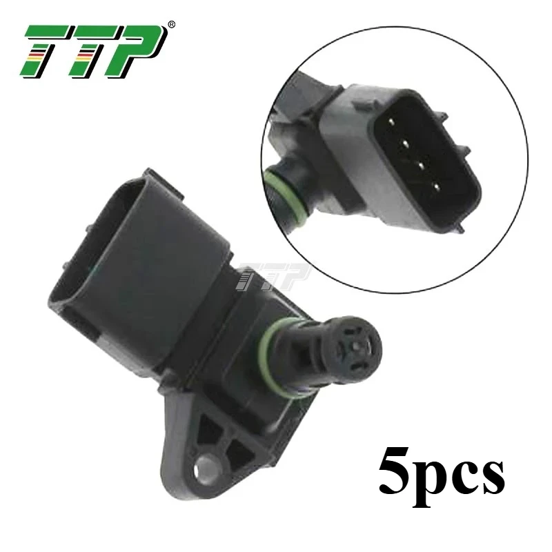 

TTP 5pcs Big Discount 5WK96841 Manifold Intake Air Pressure Sensor MAP Sensor for PEUGEOT KIA TMAP60 TMAP34 5WY2833A 2045431