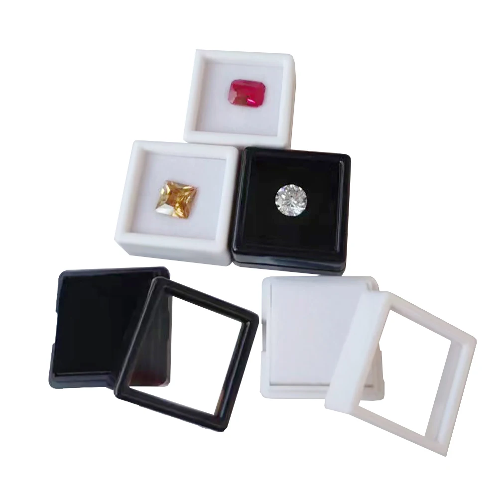 Caja organizadora de joyas con diamantes de 10 piezas, caja de embalaje de gemas, caja de almacenamiento de joyería de anillo de desamond DIY, caja