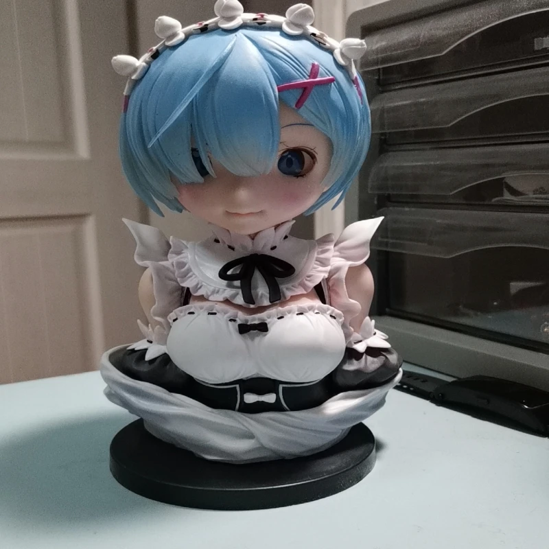 Re: Life A Different World From Zero Anime Figure Rem Ram Model Dolls Action Figure Collectible Half-length Statue Cute Toy Gift