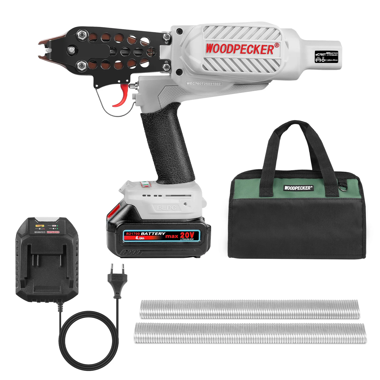 

woodpecker Battery Charging Cordless C Ring Nailer, Pig Ring Pliers, Poultry Cage, Wire Binding, eC760T , 3.0-4.8mm Electric