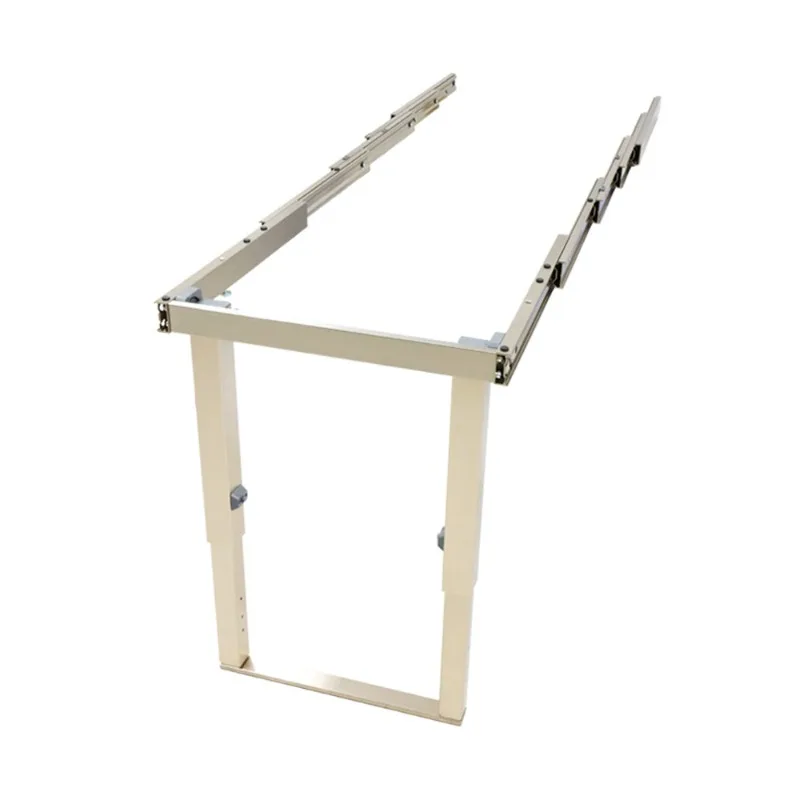 Aluminum alloy drawer type invisible dining table slide rail, flat push with feet multi-section folding kitchen side table pull