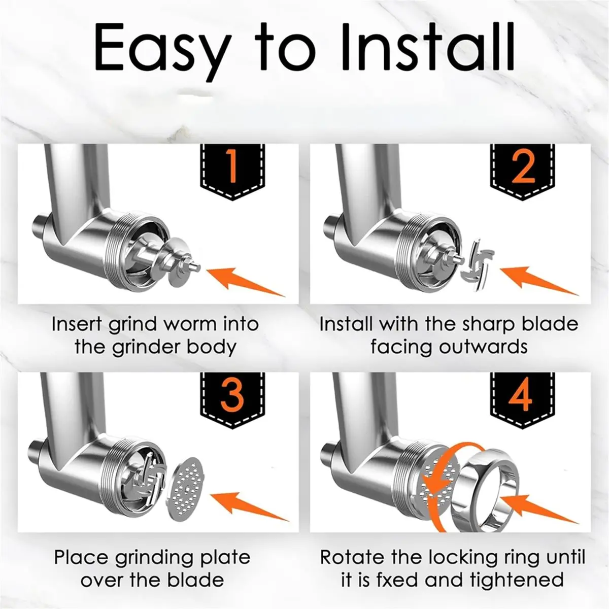 

Насадки для мясорубки AT52 для миксеров KitchenAid, насадка-мясорубка для KitchenAid, насадка для приготовления колбас