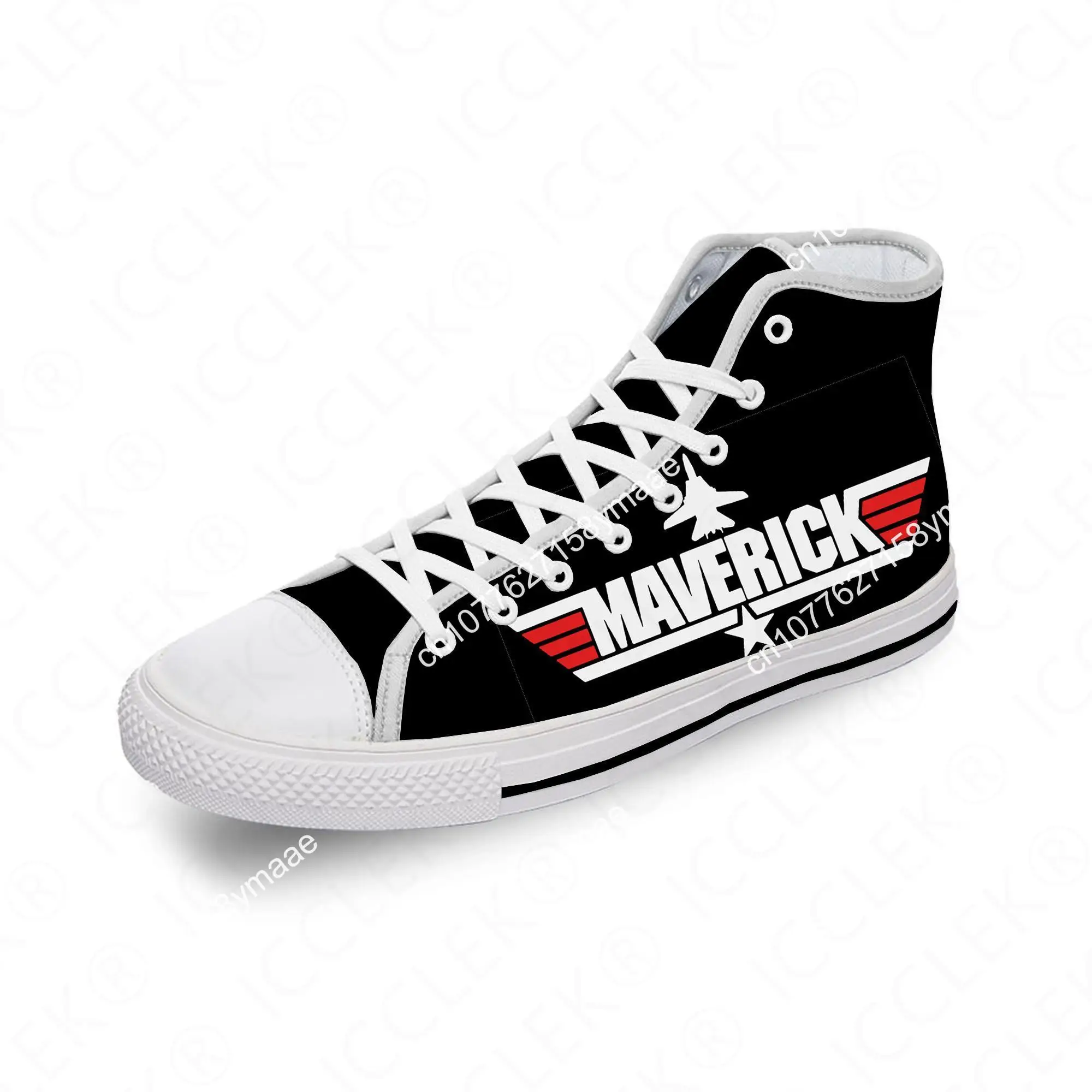 Top Gun Maverick High Top Sneakers Mens Womens Teenager Casual Shoes Canvas Running Shoes 3D Print Breathable Lightweight shoe