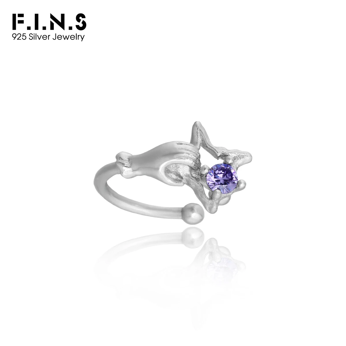 

F.I.N.S 1 шт. оригинальные серьги-клипсы из стерлингового серебра S925, уникальные ручные серьги-клипсы со звездой, гипоаллергенные серьги-клипсы, изящные ювелирные изделия