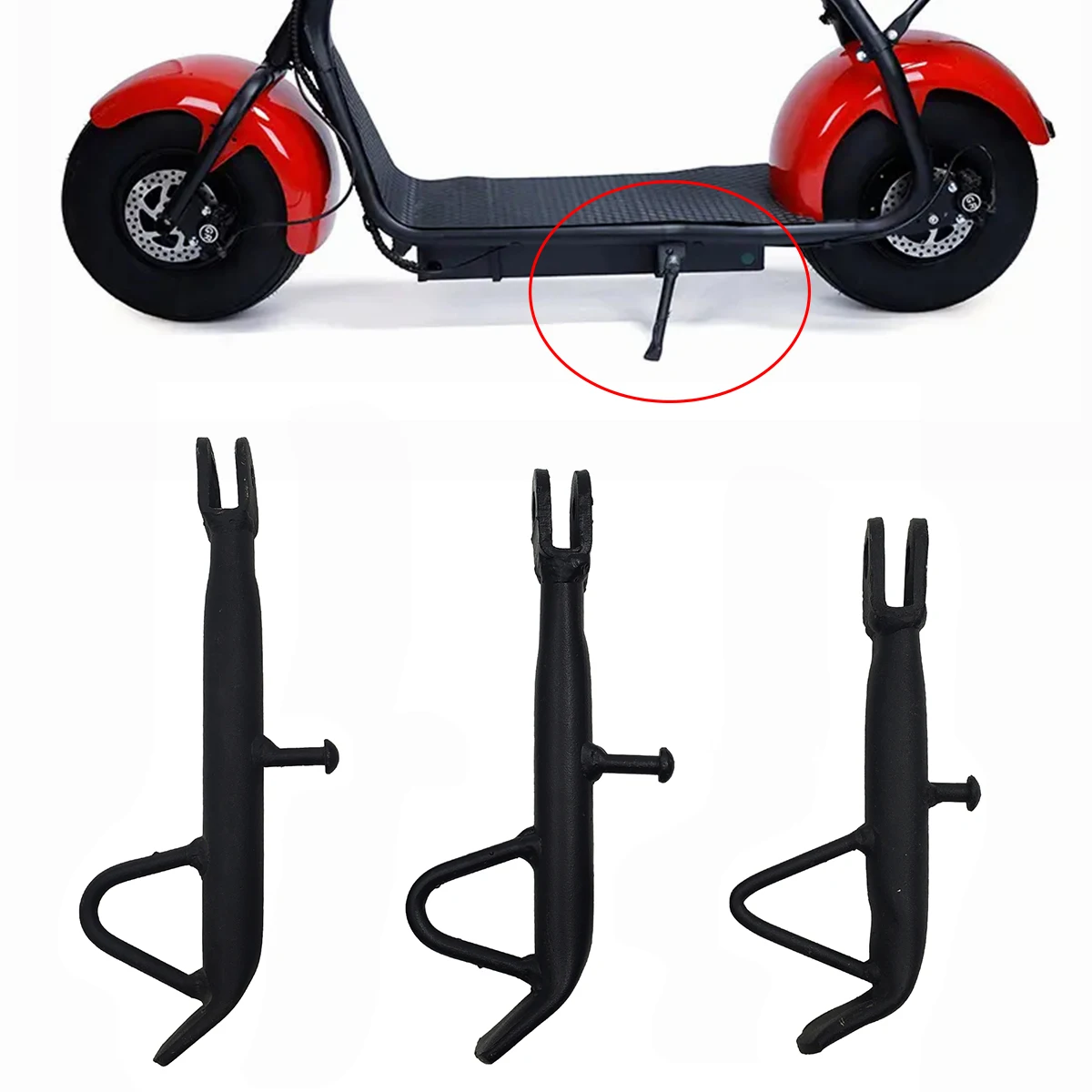 Citycoco Foot Support Kickstand para o chinês Halei Scooter elétrico, Acessórios modificados, Citycoco Spare Parts