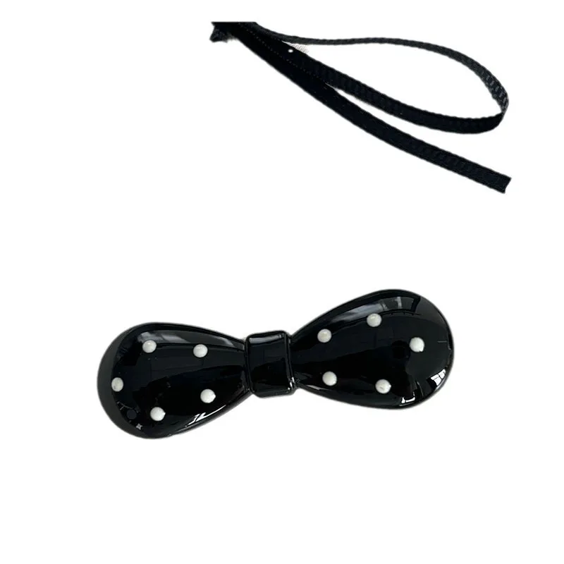 Han Shubo Dot Wind Bow Metal HairClip with High Grade Crystal Stereoscopic Bow Hair Clip Fashionable and Elegant Style Unique