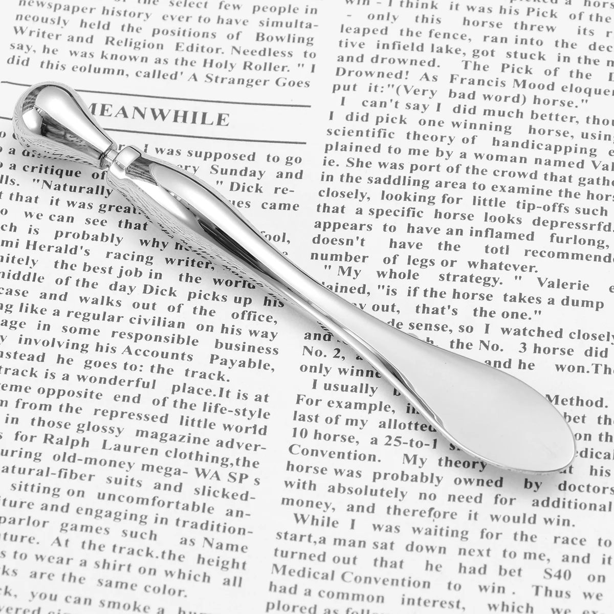 

1pc Zinc Alloy Portable Massage Stick Cream Bar For Women Eye Beauty Supplies Eye Cream Stick Mini Compact Design Silver