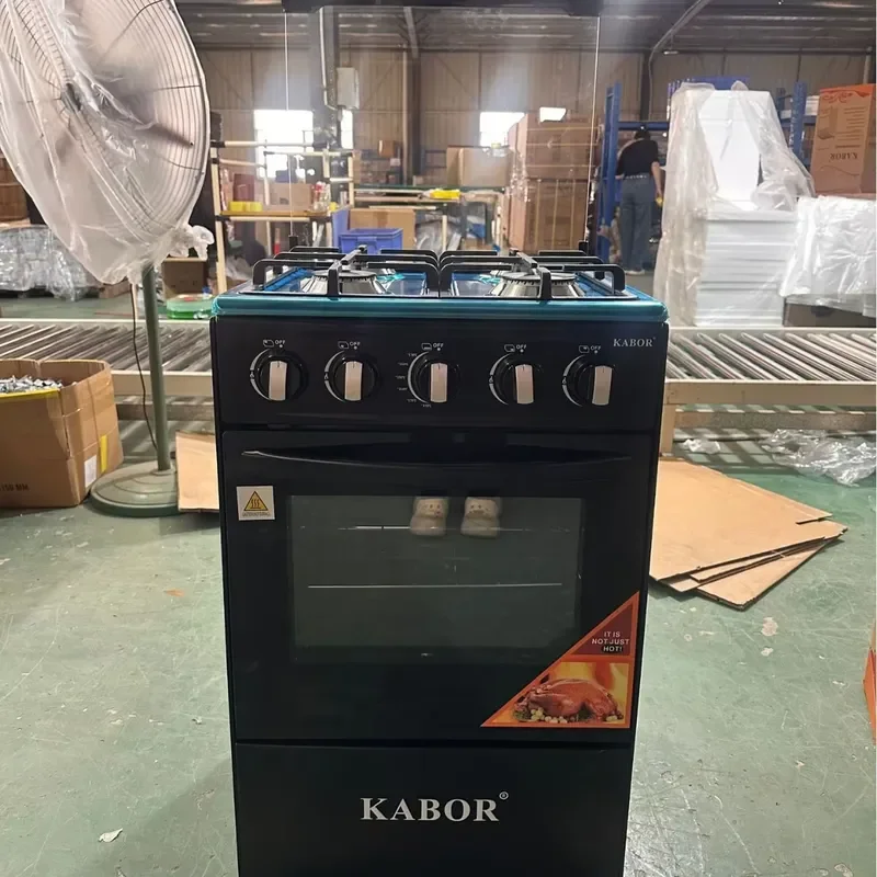 China Factory Zhejiang OEM African Professional Grade Kitchen Tools Strong 50 Wide 4 Gas Burner Oven Combination LPG Gas Oven