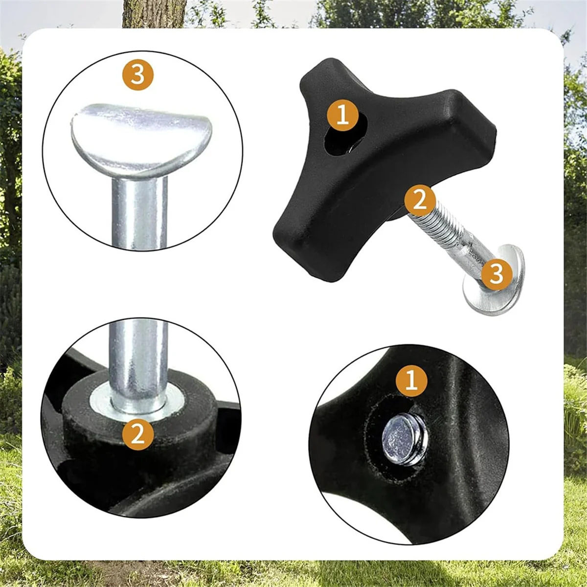 

YYg-o5PCS Universal Handrail Handle Lawn Mower Kit, Replacement Blades, Grass Catcher,