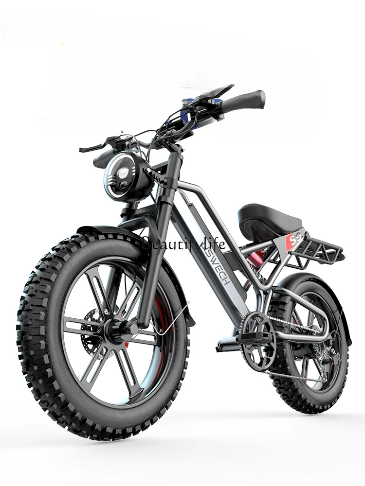 Off-Road Mountain Motorcycle Helps Electric Motorcycle Snow Fat Tire 20-Inch Shock Absorber Battery Car