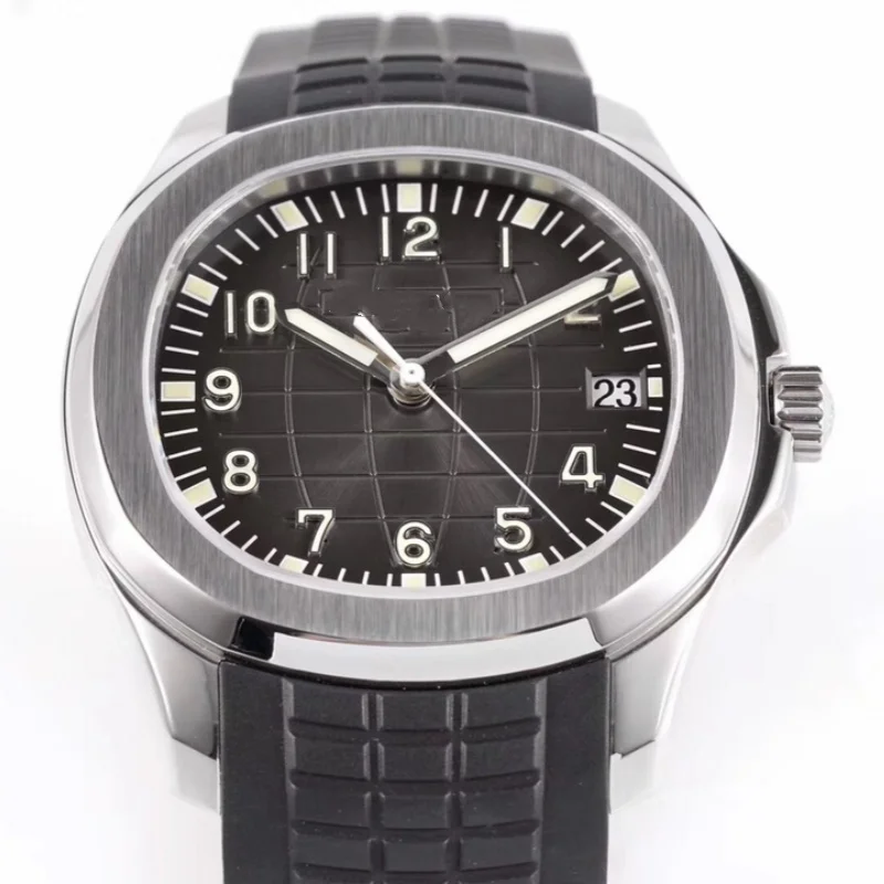 الجملة 3K Patek 8.1 مللي متر رقيقة جدا 5167A مضيئة الغوص ساعة Cal.330 الميكانيكية فيليب الساعات للرجال مع حزام مطاطي
