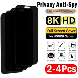 2-4Pcs Privacy Anti-spy Tempered Glass For Honor X8b X7b X6b X5b Plus X7c Screen Protector For Honor Play 9C 9T 8T 7T Pro Film