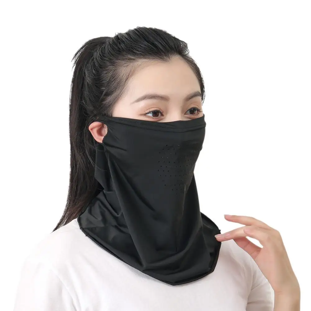 

Women UV Protection Neck Scarf Ice Silk Face Mask Cover Summer Outdoor Sunscreen Ice Silk Mask Face Cover Sun Protection Supplie