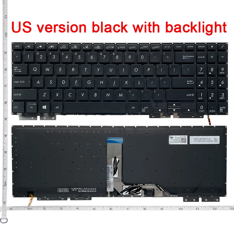 Imagem -02 - Teclado do Portátil dos Eua para Asus Zenbook Flip 15 Ux562 Ux562f Ux562fa Ux562fd Ux562fdx Novo