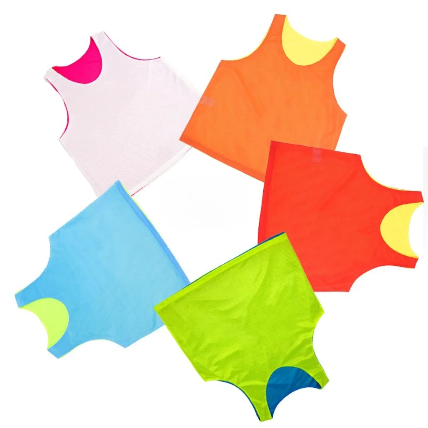 เสื้อกีฬาฟุตบอลแบบสองชั้น 12 ตัว แบบกลับด้านได้ สำหรับการแข่งขัน ผ้าตาข่าย ระบายอากาศ ทรงหลวม เหมาะสำหรับการฝึกซ้อมและแข่งขันฟุตบอล