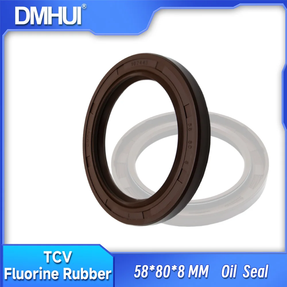 Hydraulic Pump High Pressure Skeleton Oil Seal TCV Type 58x80x8 mm FPM FKM Rubber DMHUI Brand High End Quality