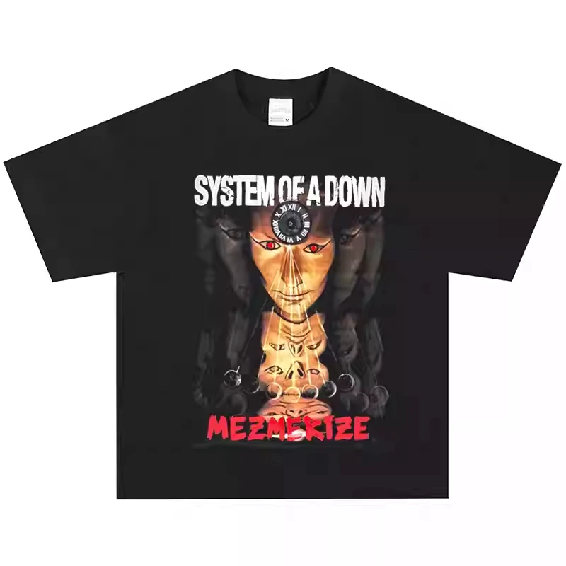 

2025 System of A Down Band Rock American Retro T-shirt Street Short Sleeve Vintage Fashion High Quality Luxury Brand Selling