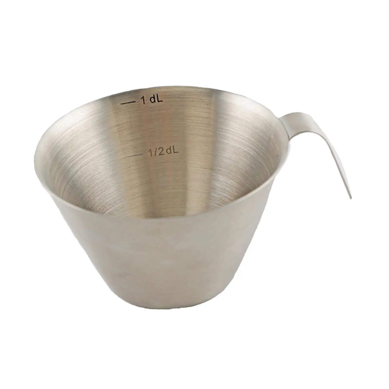 Espresso Measuring Cup Milk Cup Compact Stainless Steel with Scale with Handle for Home Parties Cappuccino Kitchen Restaurant