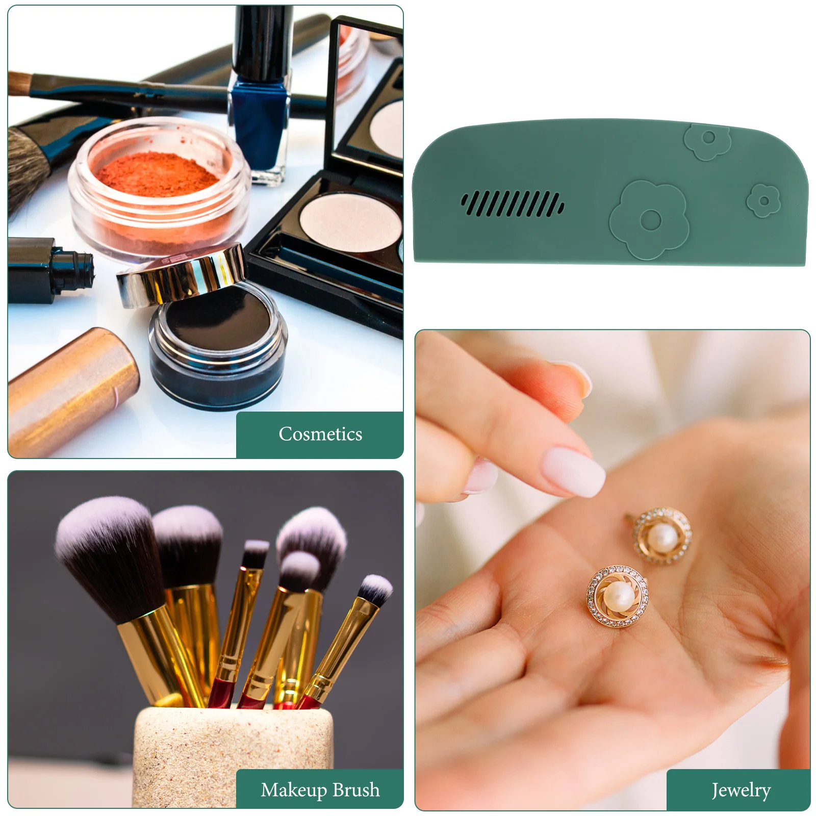 

Silicone Makeup Brush Case Large Capacity Portable Pouch Travel Beauty Tool Holder Storage Box Container