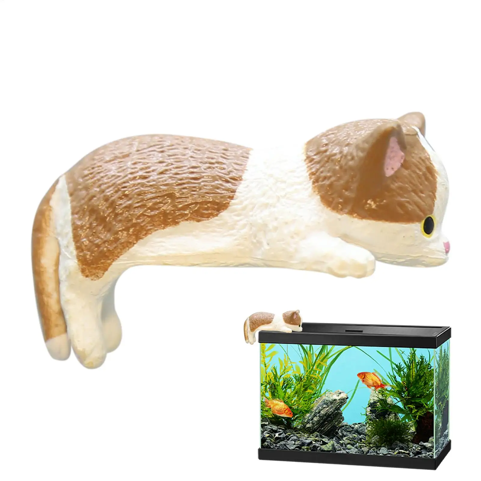 Home Decoration Cute Desktop Gifts Cartoon Simulation Edge Hang Cat Dog Car Center Console Ornaments Decoration Accessories
