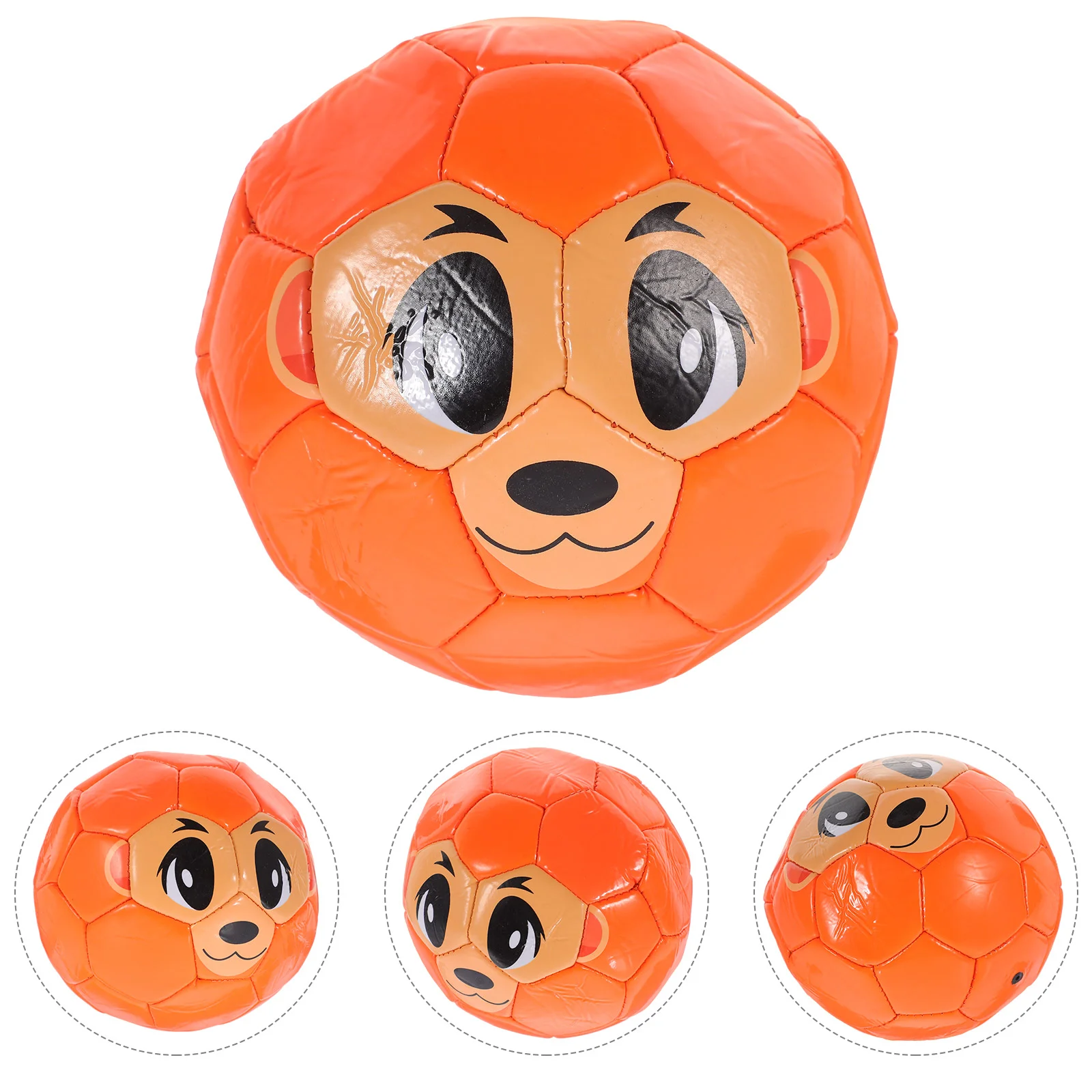 Parent-child Football Soccer Balls Kids Sports Match Competition Orange Pu Baby