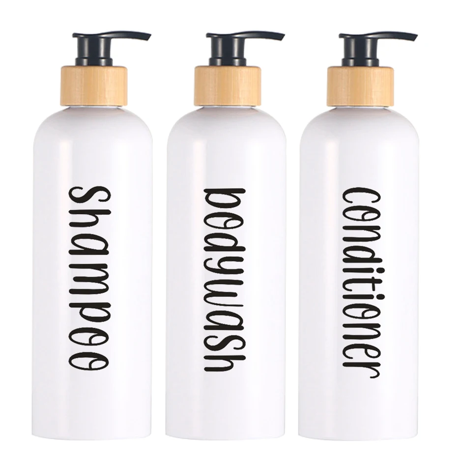 500ml/16.9oz Plastic Liquid Soap Dispenser Bottle for Shampoo Conditioner Body Wash Dispenser Bathroom Bath Shower Bottle