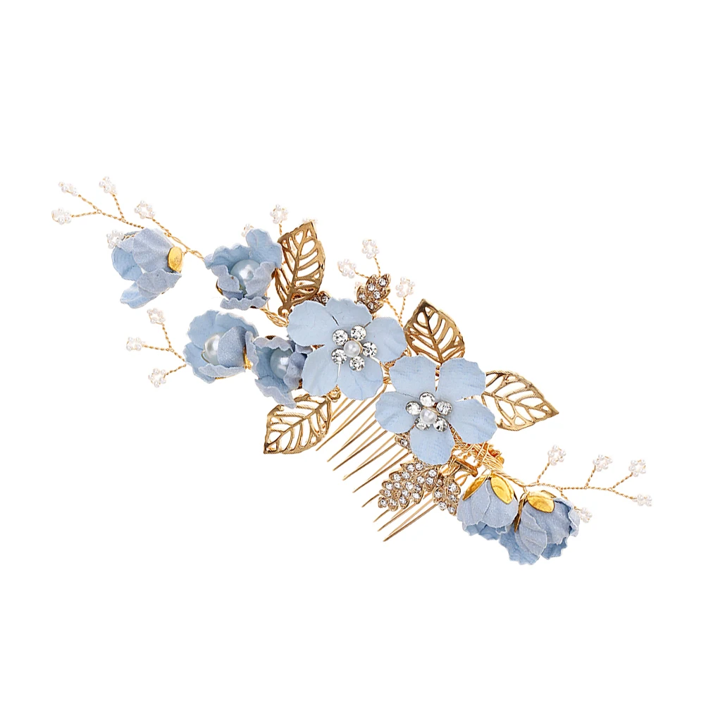 

Flower Hair Comb Ornaments Crystal Decoration Wedding Headpiece Girl Rhinestone