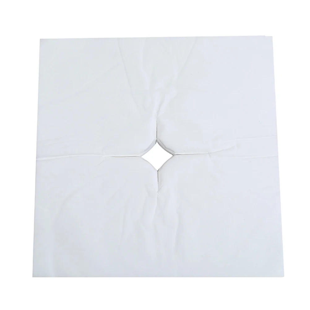

Non-Woven Face Hole Cover for Pillow Disposable Towel Mat Soft Breathable for Spa Salon Massage and Bath Treatment White