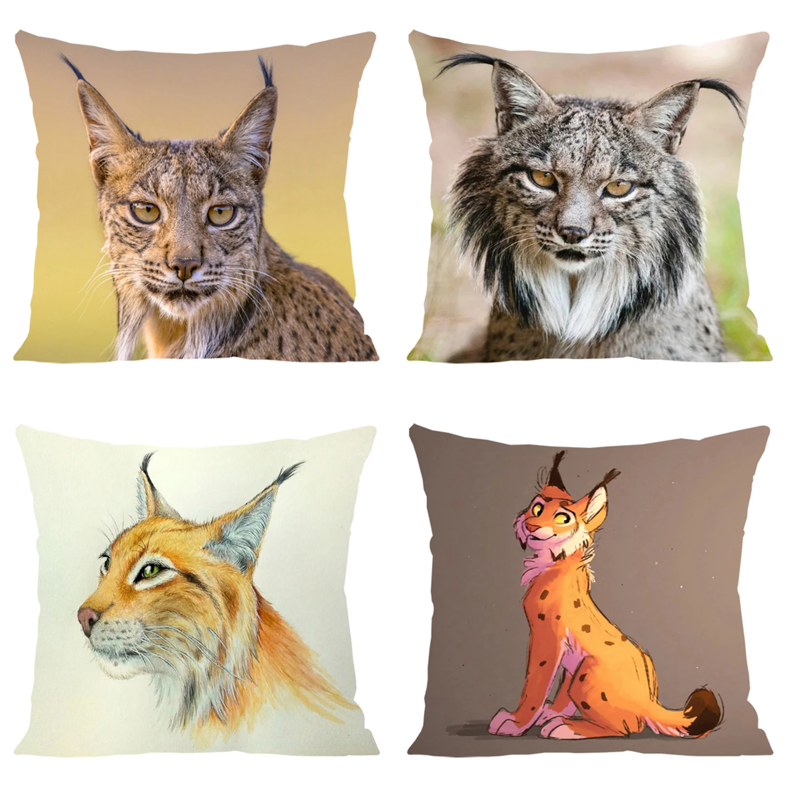 

Spanish National Treasures Iberian Lynx Bed Pillowcases Pillowcases for Pillows 45x45 Cushions Cover for Pillow Home Decor Cases