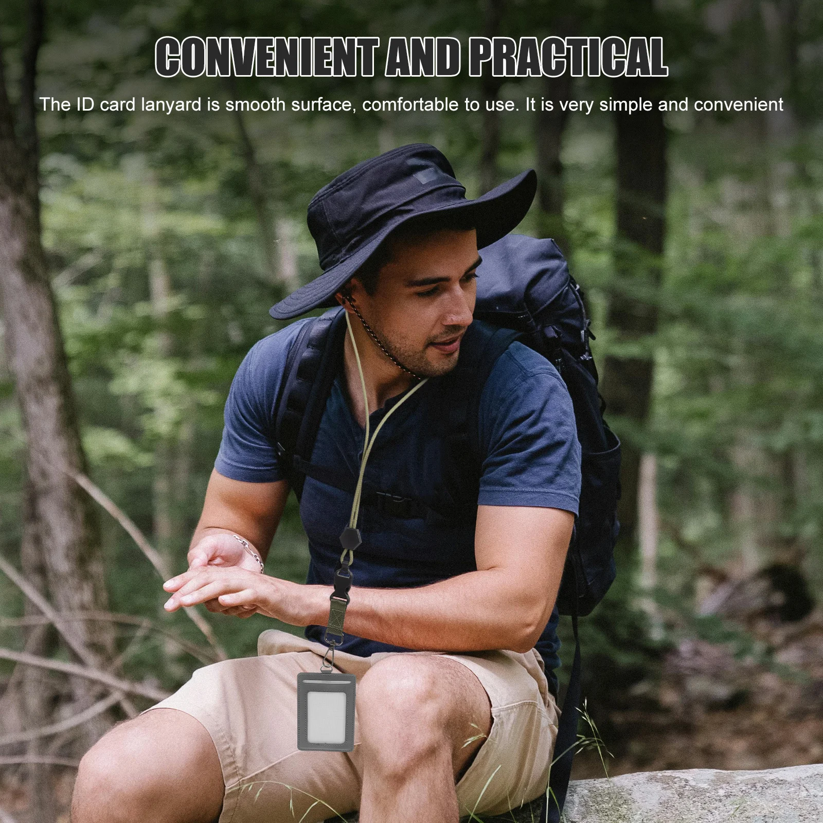 خطاف معدني المفاتيح الحبل البوليستر دائم شارة حامل قابلة لإعادة الاستخدام بطاقة الهوية حزام السلامة الانفصال الثقيلة الرقبة الحبل ل #5