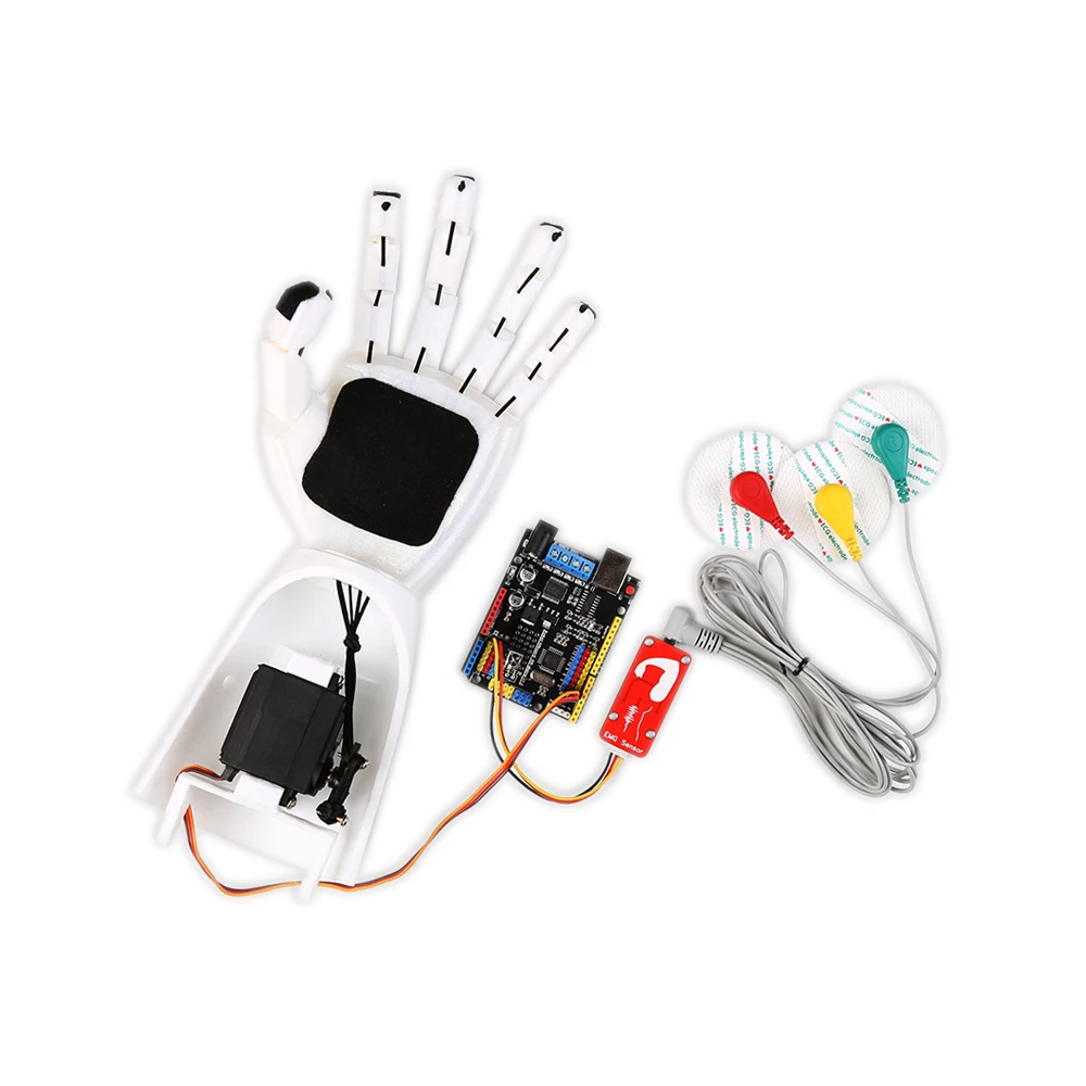 EMG Controlled Robotic Arm For Arduino EMG Sensor Diy Kit School Science STEM Education Physics Teaching