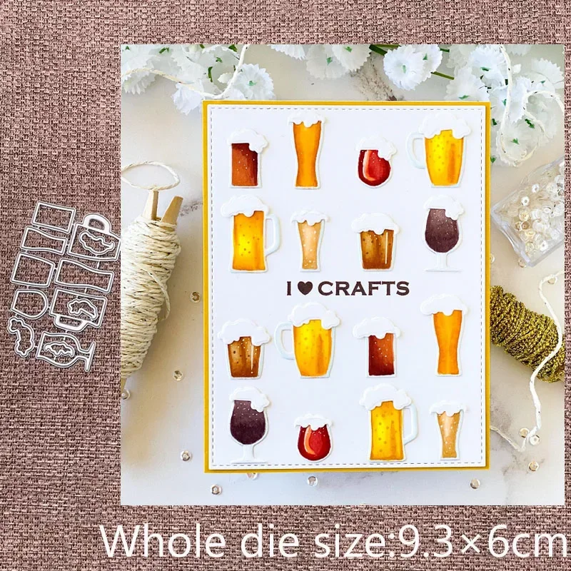 Neues Design, Metall-Schablonenform, Stanzformen, Bierkrug-Dekoration, Scrapbook-Stanzformen, Album, Papier, Karten, Basteln, Prägen