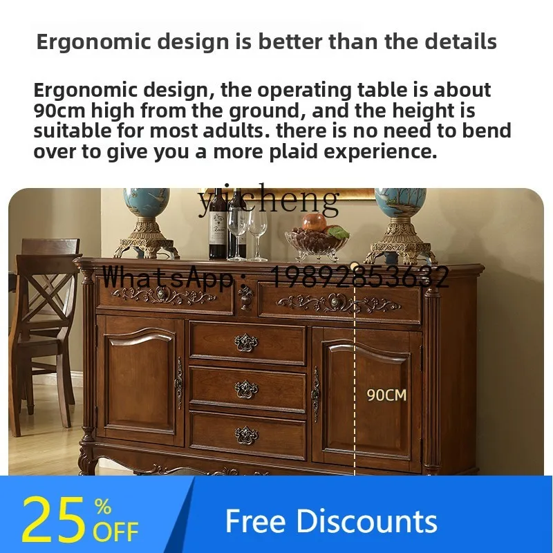 

Edge Cabinet Carved Cabinet Solid Wood Edge Kitchen Dish Storage