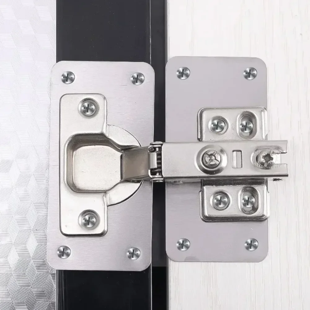 10/1Pairs Hinge Repair Plate Kitchen Cabinet Door Hinges Mounting Plate with Screw Flat Fixing Brackets Furniture Hardware Tools