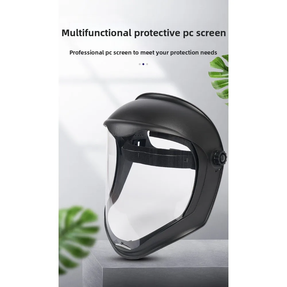 Full Face Protective Safe Mask, Anti Fog, Anti Impact, Anti Splash, Head Mounted Transparent Dust-proof and Oil Fume Proof Mask