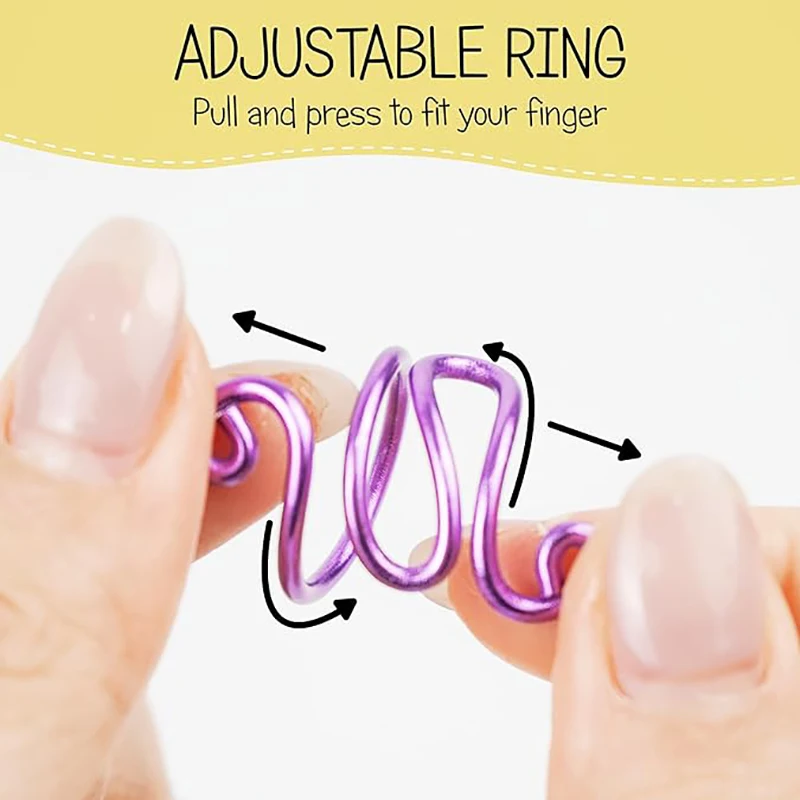 5Pcs Handmade Crochet Tension Ring Adjustable Hook Ring Yarn Tension Ring For Crochet Lovers Sewing Knitting Accessories