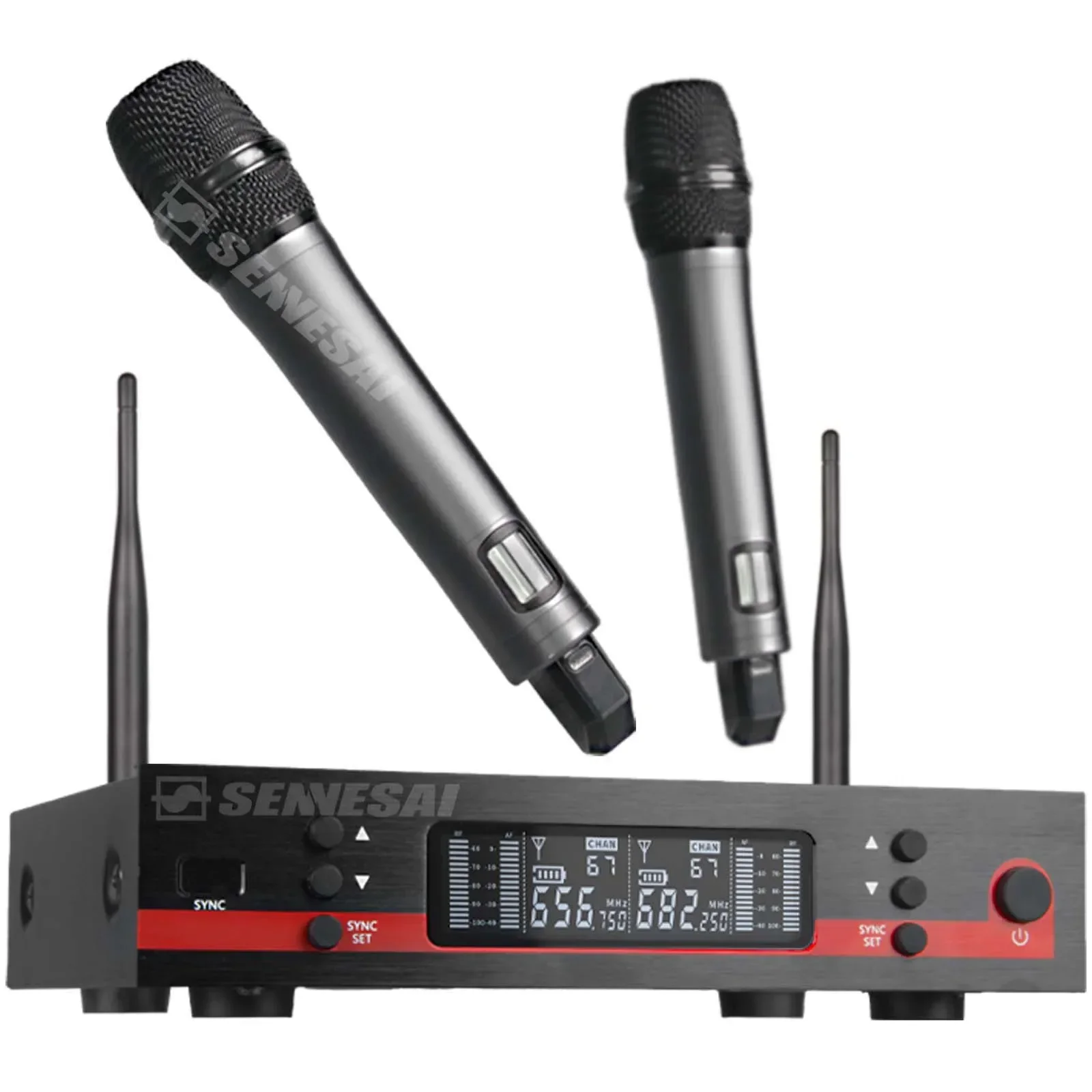 Top Quality！Ew100G3 Professional Dual Wireless Microphone Stage Performance 2 Channels 600-699 UHF Karaoke Metal Handheld e835