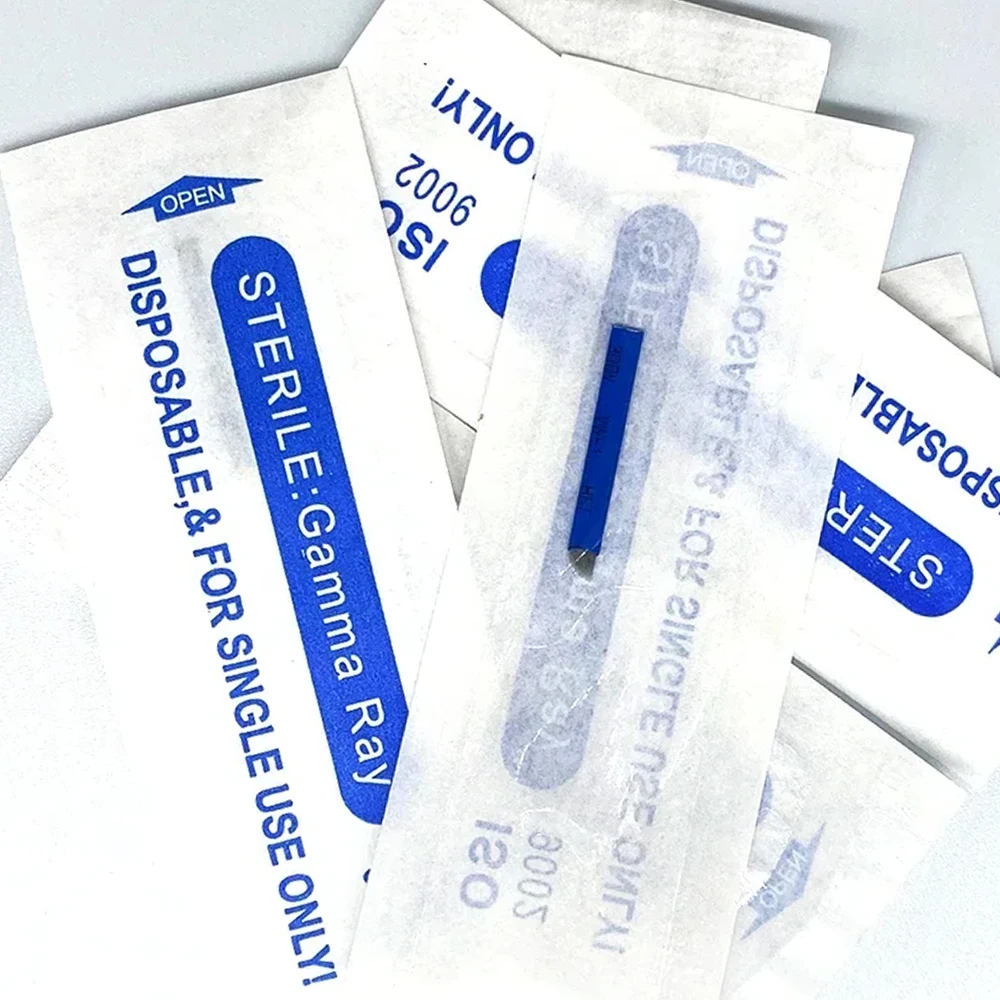 Microblading Needles Permanent Makeup Tattoo Eyebrow Manual Nano Blades Needles 50pcs