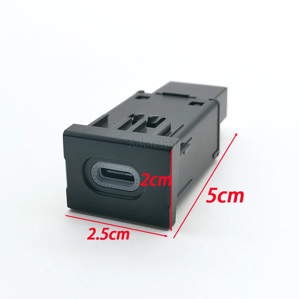 1PC Fast Charge QC3.0 USB TYPE C Car Charger Socket Wiring Harness Cigarette Lighter Power Tap Power Supply For VW Multivan T6