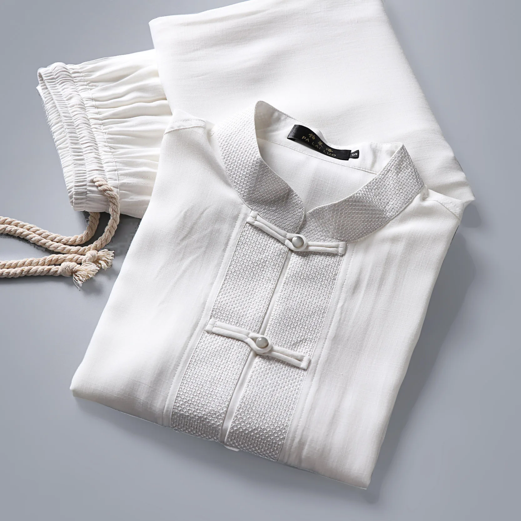 loose-men's-summer-long-sleeve-linen-cotton-hanfu-monk-robe-zen-robe-two-piece-set-traditional-chinese-ethnic-clothing