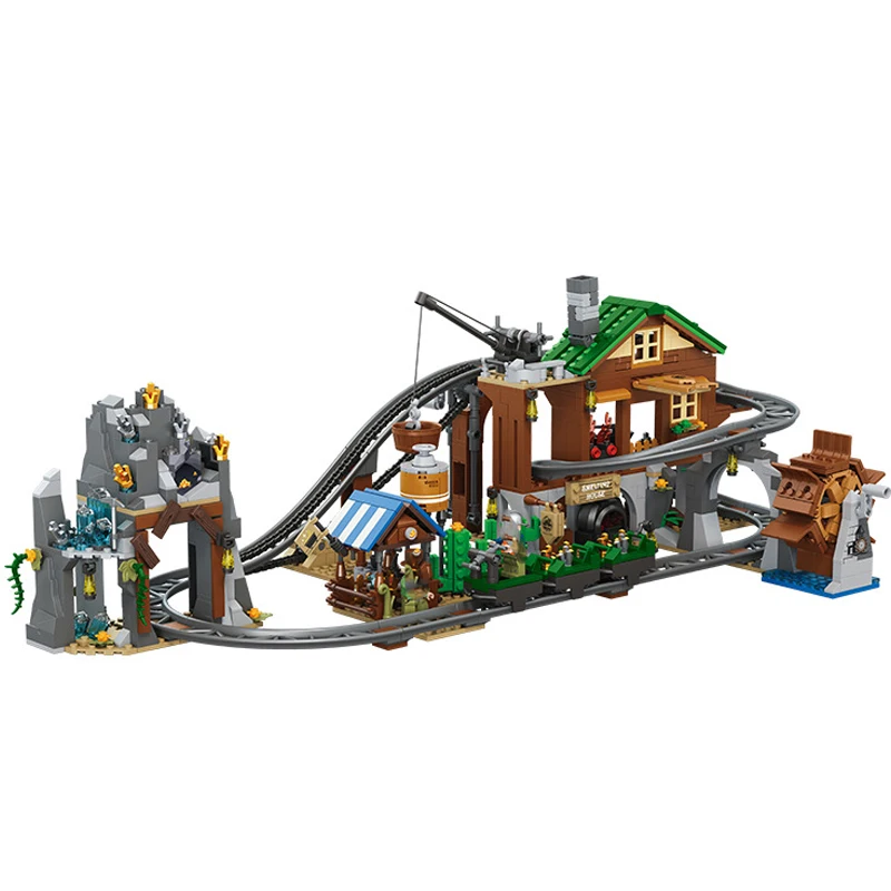 

1183Pcs Mine site Orbital Adventure Roller Coaster Building Blocks Set with City Construction Toys For Children Gift