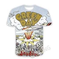 Camisetas informales con estampado 3D de Green Day Rock para hombres y mujeres, camisetas de estilo Harajuku, Hip Hop, ropa de moda