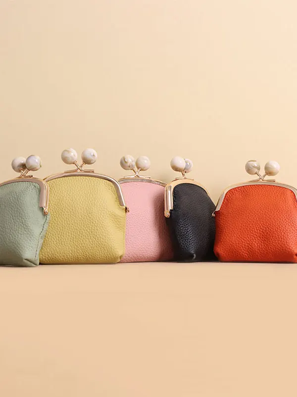 

Кожаный кошелек для монет женский, новый, с узором «Цветы сливы», из натуральной воловьей кожи, для хранения украшений и помады