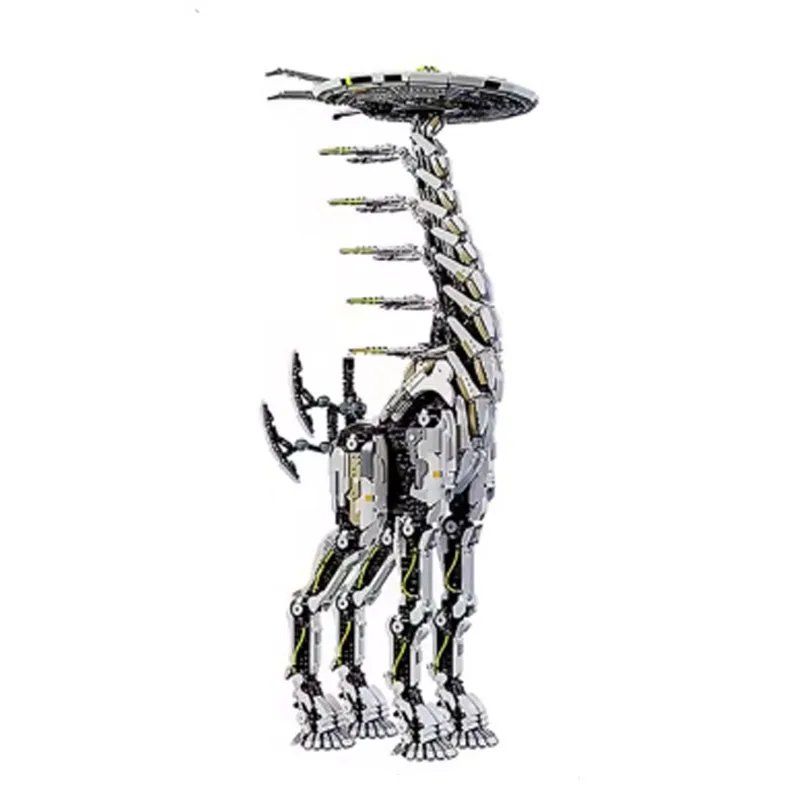 7401 부품 맞춤 제작 MOC 호라이즌 제로 던드 톨넥 빌딩 블록 모델 대형 버전 기린 빌딩 블록 생일 선물