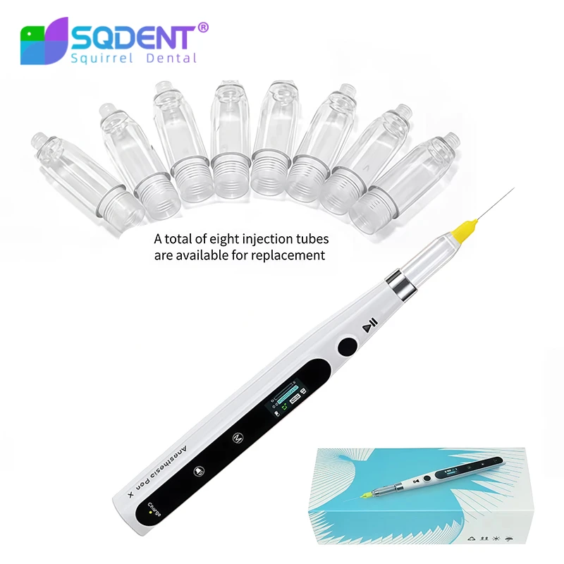 1Set Dental Pain-Free Implant Syringe with LCD Display and Electric Boosting Anesthetic Set Oral Instrument Kit with Suction