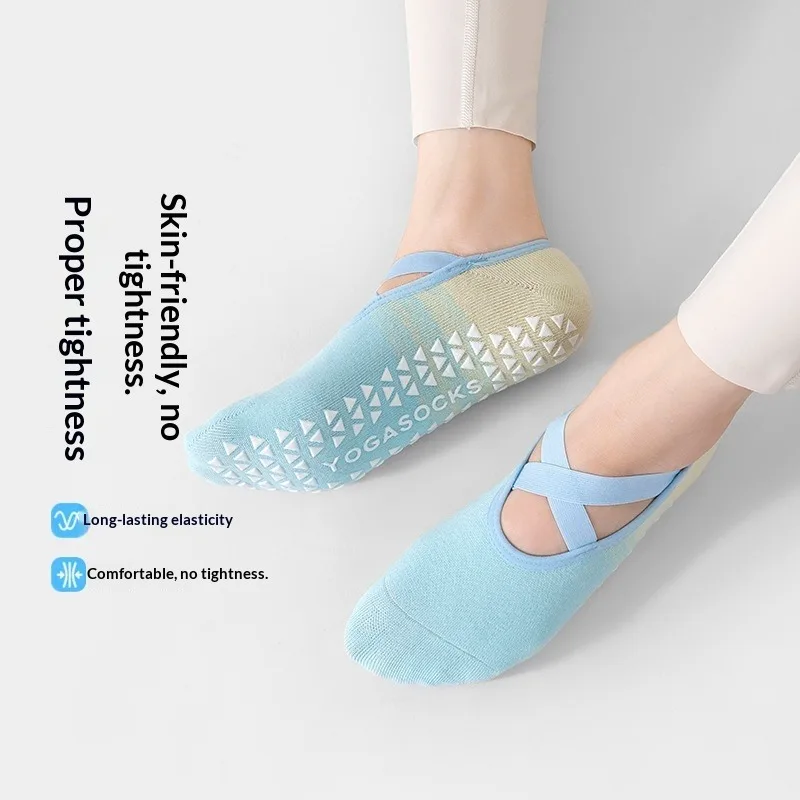 Fitness Yoga Socks Anti-Slip Sport Socks for Women Adult Short Tube Dancer Indoor Pilates Floor Socks Spring Summer