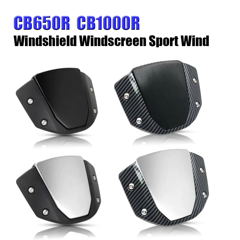 

For Honda CB650R 2019-2025 CB1000R 2018-2024 Motorcycle Windshield Windscreen Sport Wind Deflector Visor Screen With Bracket