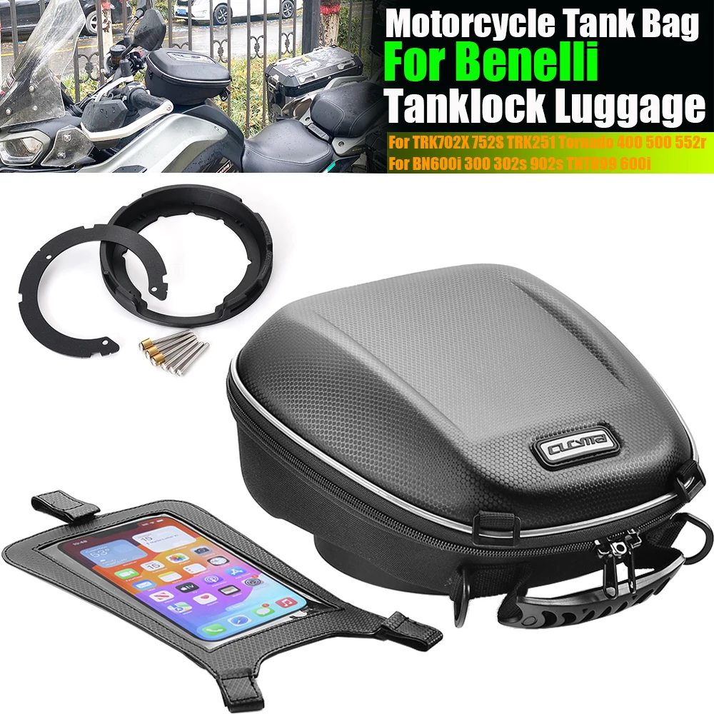 Motorcycle Tank Bag Tanklock For Benelli TRK702 X 752 S TRK251 BN 300 302 600 BN902S TNT899 Tornado Motorcycle Tanklock Luggage