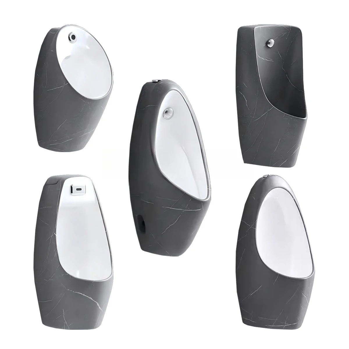 Water Saving Design - Wall Mounted Sanitary Ware Ceramic Small Sensor Urinal Modern Grey Urinal